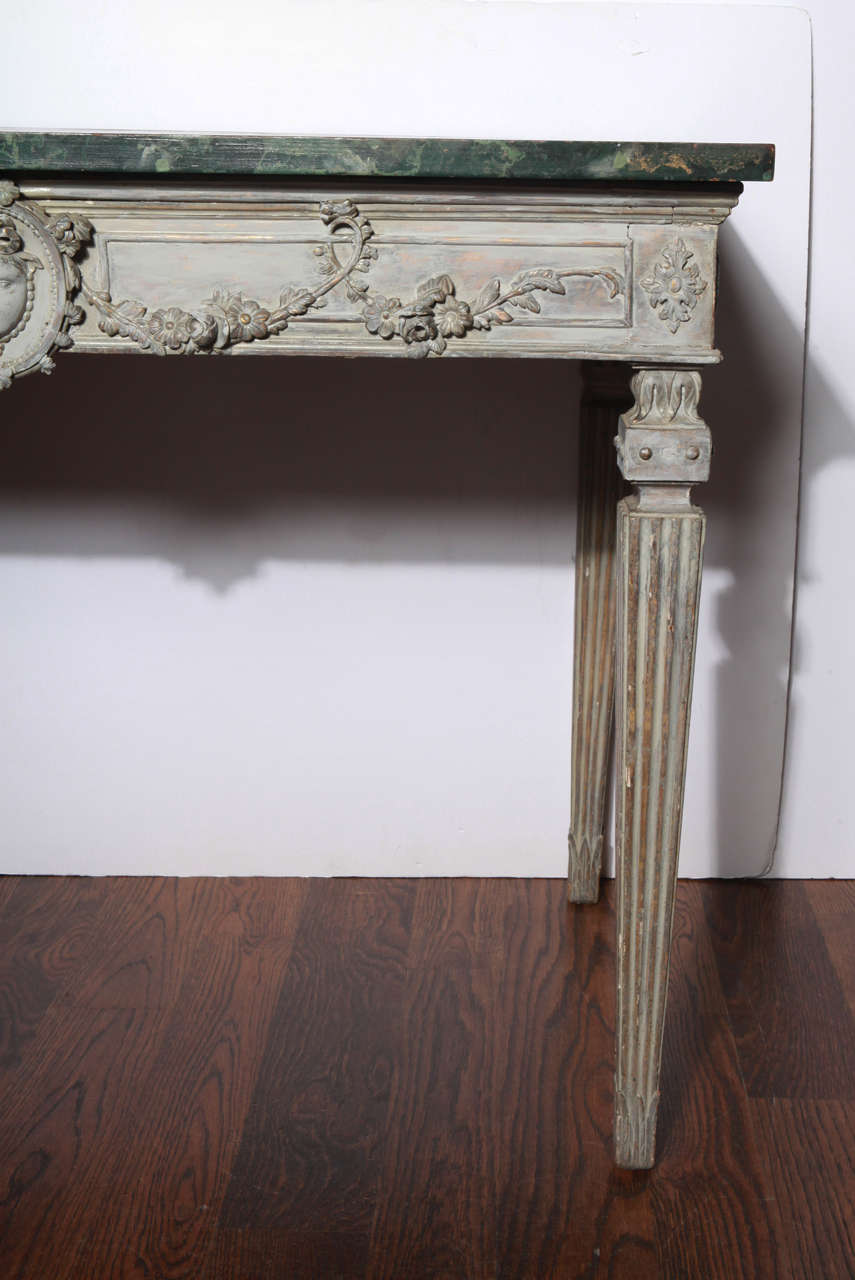 Italian Late 19th Century Console with Marbleized Top