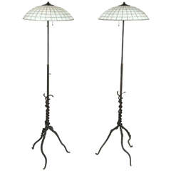 Vintage Arts & Crafts Style Floor Lamp
