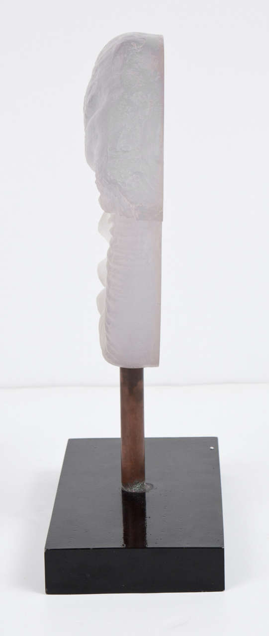 Americano Scultura di Ammonite in resina in vendita