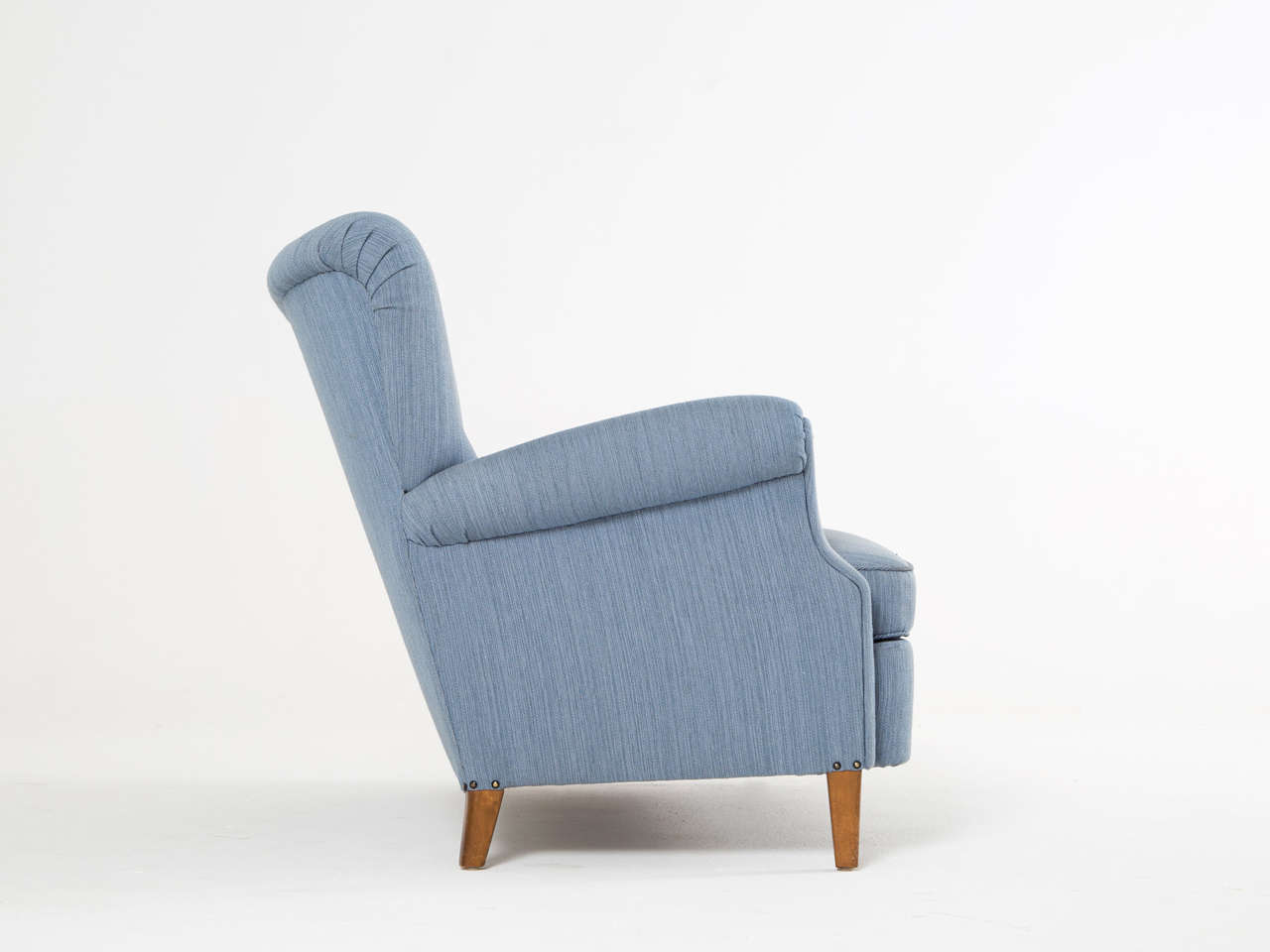 Danish Swedish Blue Two-Seat Sofa, 1950s