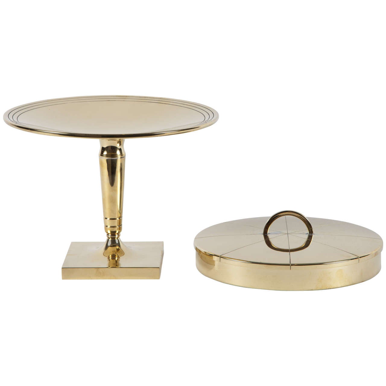 Pair of Brass Serving Pieces by Tommi Parzinger, Two Pieces