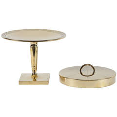 Pair of Brass Serving Pieces by Tommi Parzinger, Two Pieces