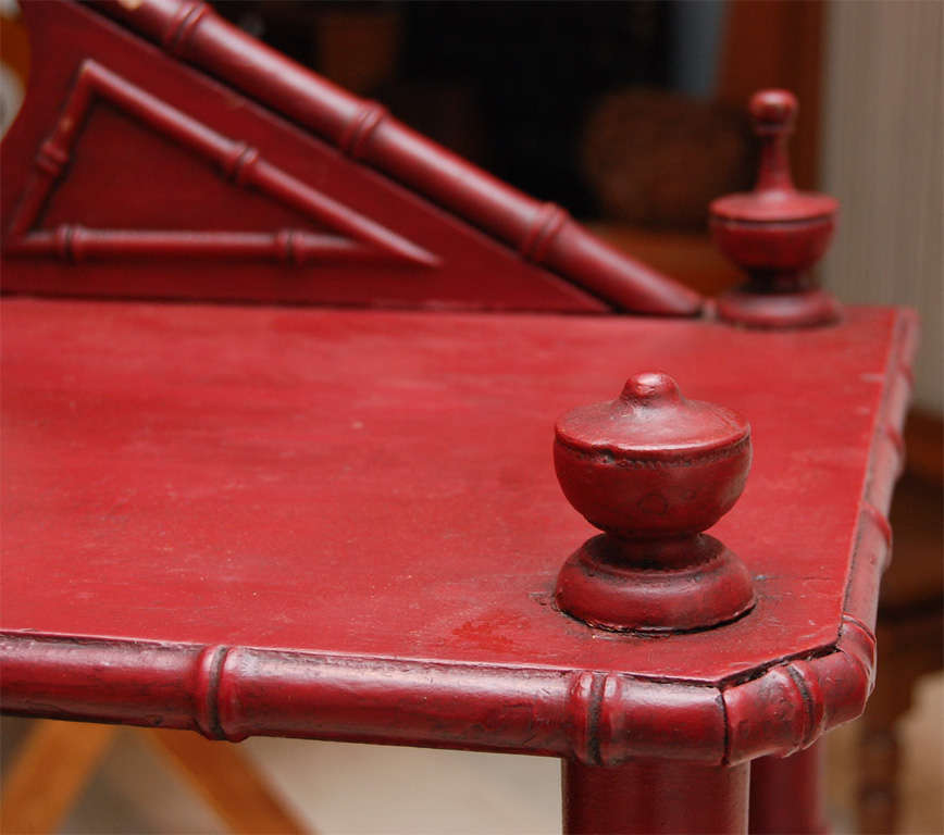19th Century Victorian Faux-Bamboo Three Tier Etagere