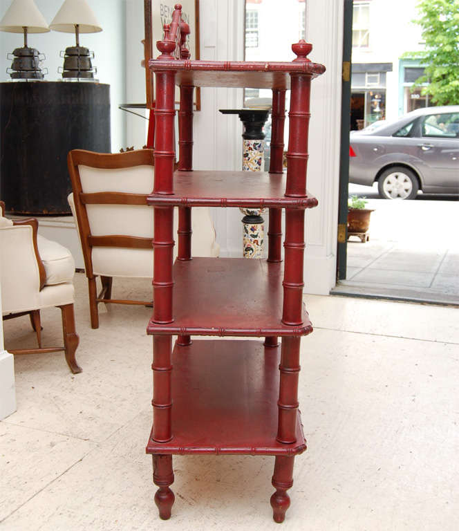 Victorian Faux-Bamboo Three Tier Etagere 2