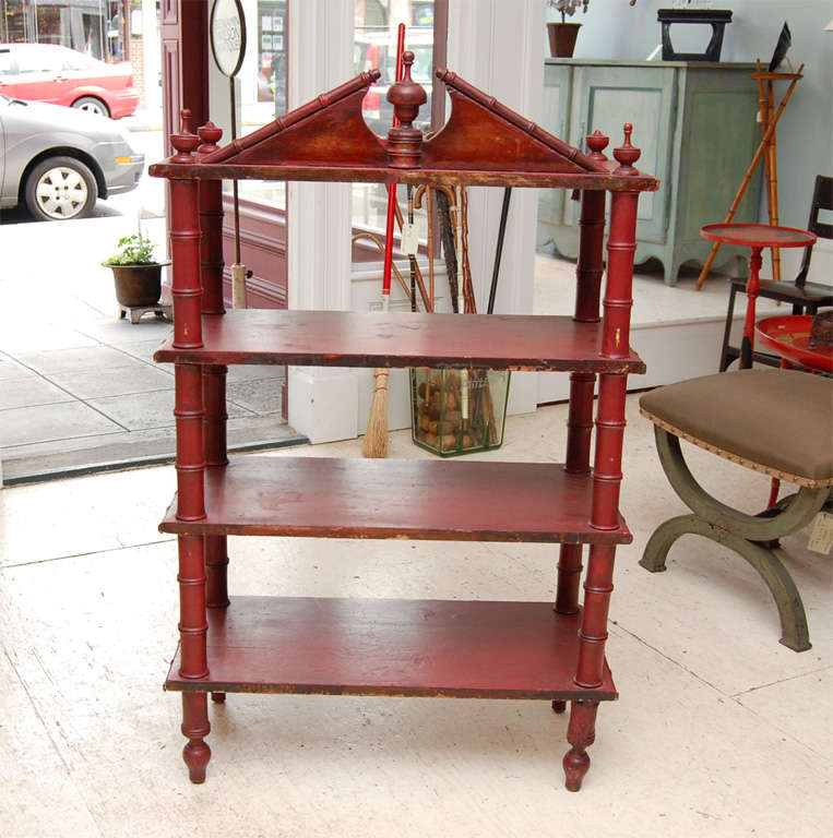 Victorian Faux-Bamboo Three Tier Etagere 3