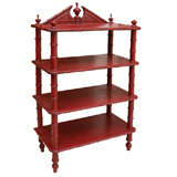 Victorian Faux-Bamboo Three Tier Etagere