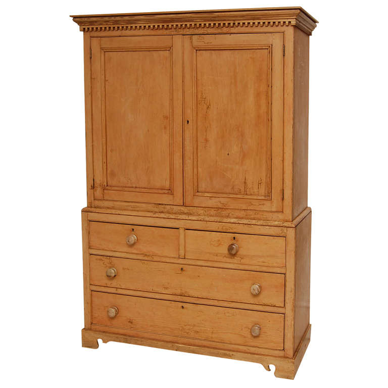 George III-Style Pine Linen Press