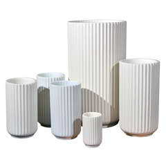 Vintage Lyngby Porcelain Vases - Set of 6