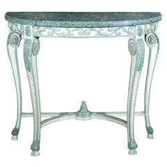 Circa 1880s French Marble Top Console Table