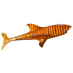 Folk Art Wooden Shark from 1940s