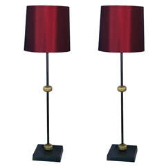 Pair of 1950's French "Modern" Lamps