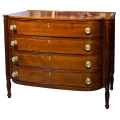 Antique Sheraton, Bow-Front Chest*