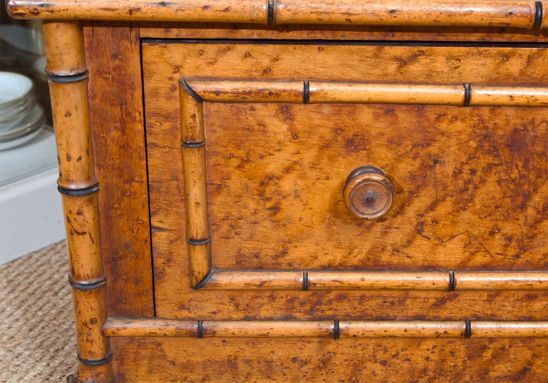 Small Faux Bamboo Chest at 1stdibs