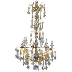 Bronze Chandelier with Crystal