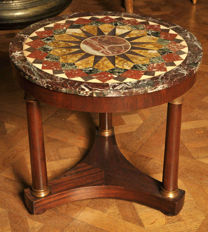 Empire Side Table With Pietra Dura-plate