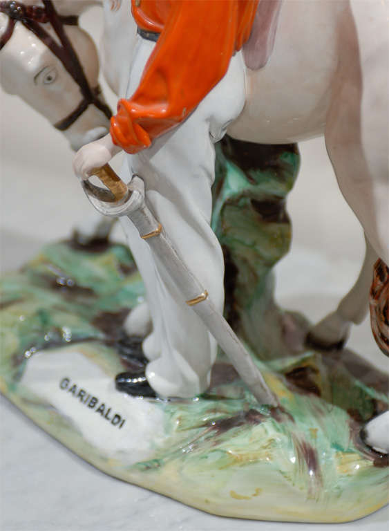 Large Staffordshire Garibaldi with Horse 1