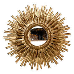 Large French Sunburst Mirror