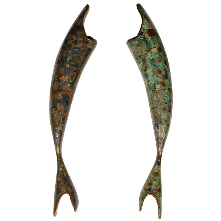 Pair of Fish Door Handles