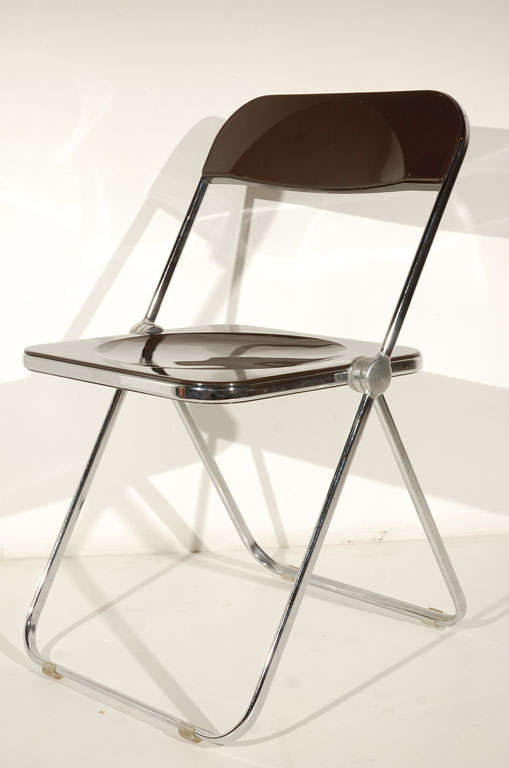 Set of Eight Folding Giancarlo Piretti "Plia" Chairs