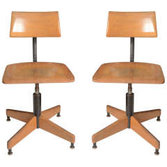 Pair Of French Swivel Chairs