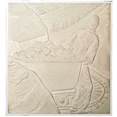 RARE ORREFORS ETCHED WINDOW COMMISSION BY VICKE LINDSTRAND