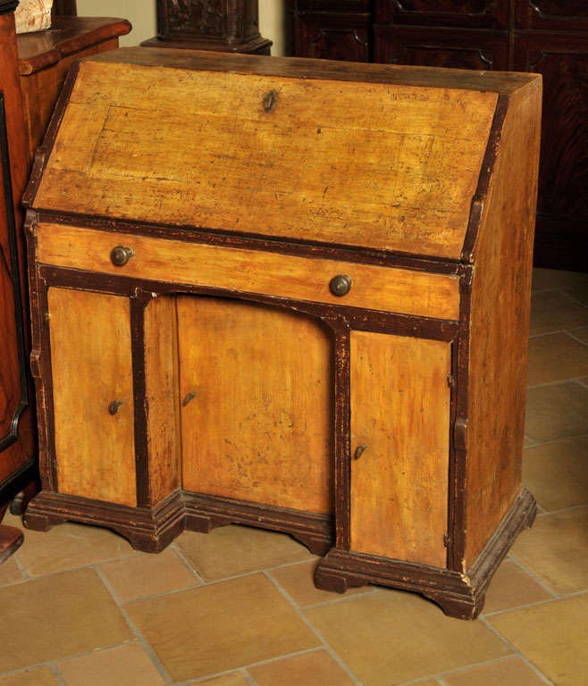 Ochre Lacquered Secretaire