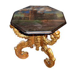 Dutch 18th Century Base With 18th Cent. Italian  Scagliola Top