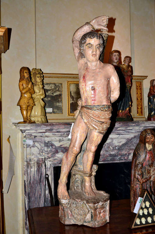 Saint Sebastian Wooden Sculpture