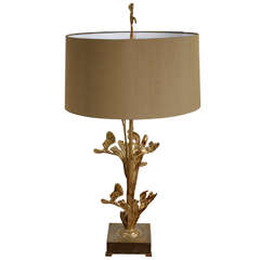 French 1950s Stylized Lilly Table Lamp