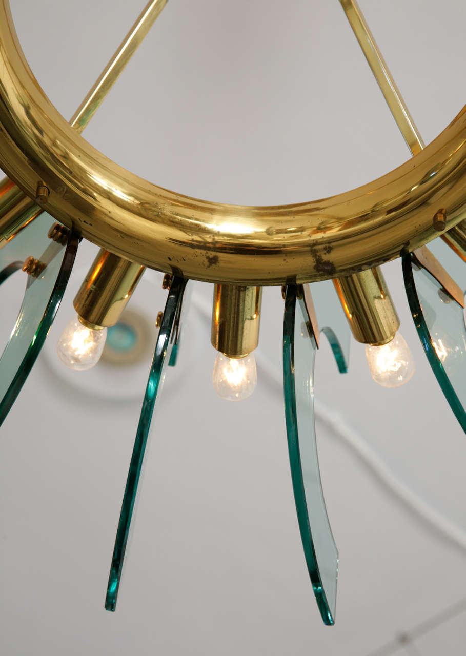 Italian Design 1950s Chandelier By Crystal Arte 1