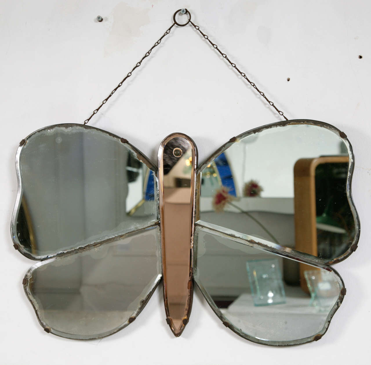 Mirror British Art Deco Butterfly mirror
