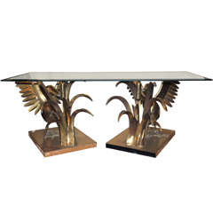 1970s Coffee Table Signed by C. Téchoueyres