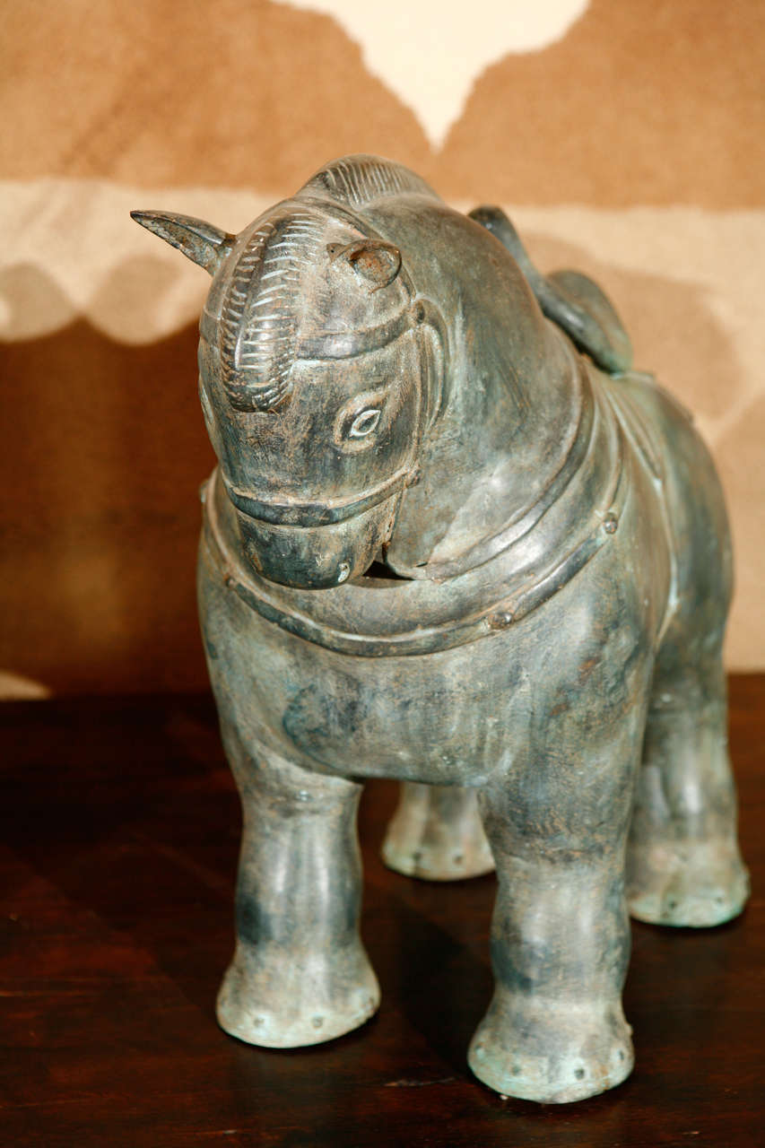 Unknown Pair of Botero-Style Metal Horses