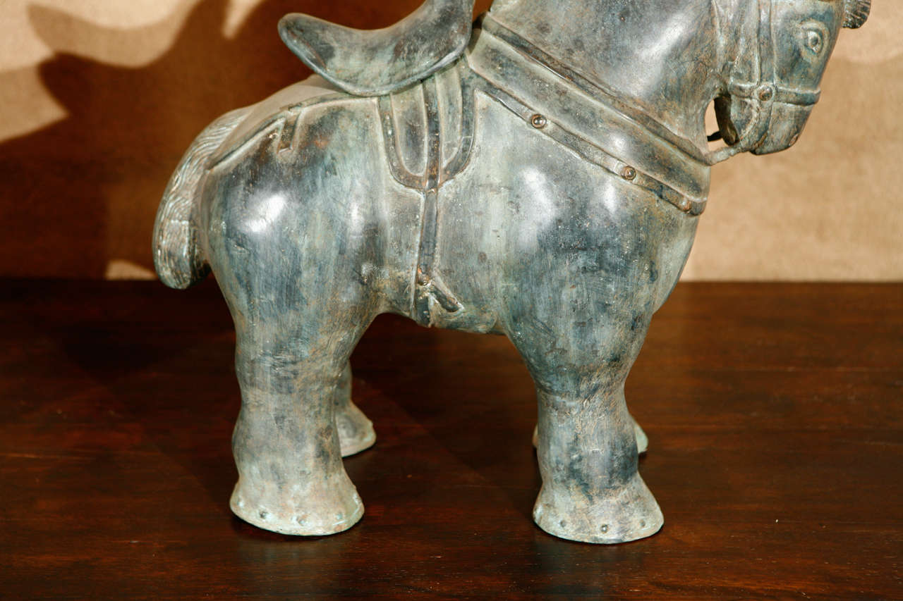 Pair of Botero-Style Metal Horses 3