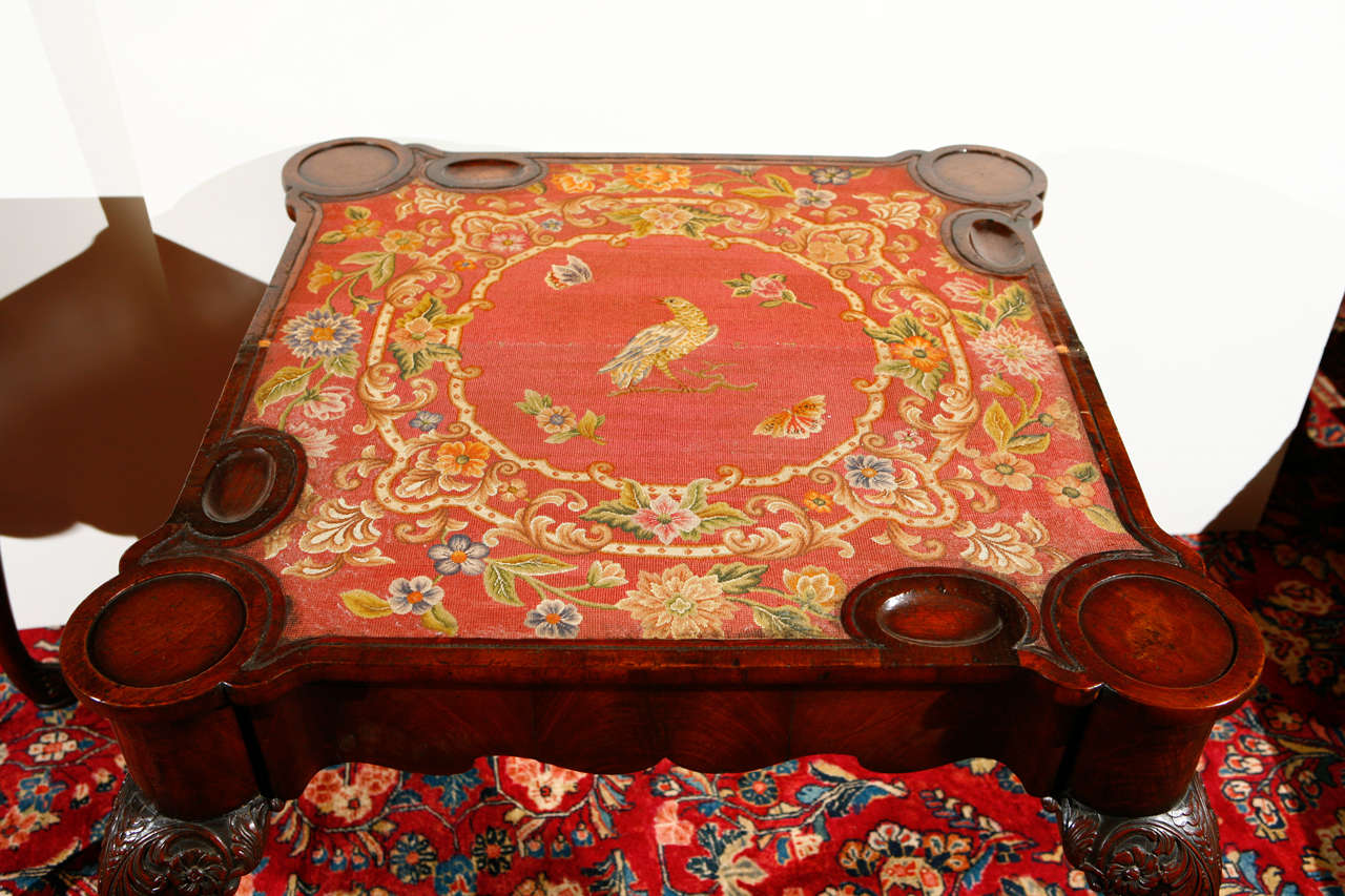 English Games Tables with Needlepoint Interiors For Sale 1