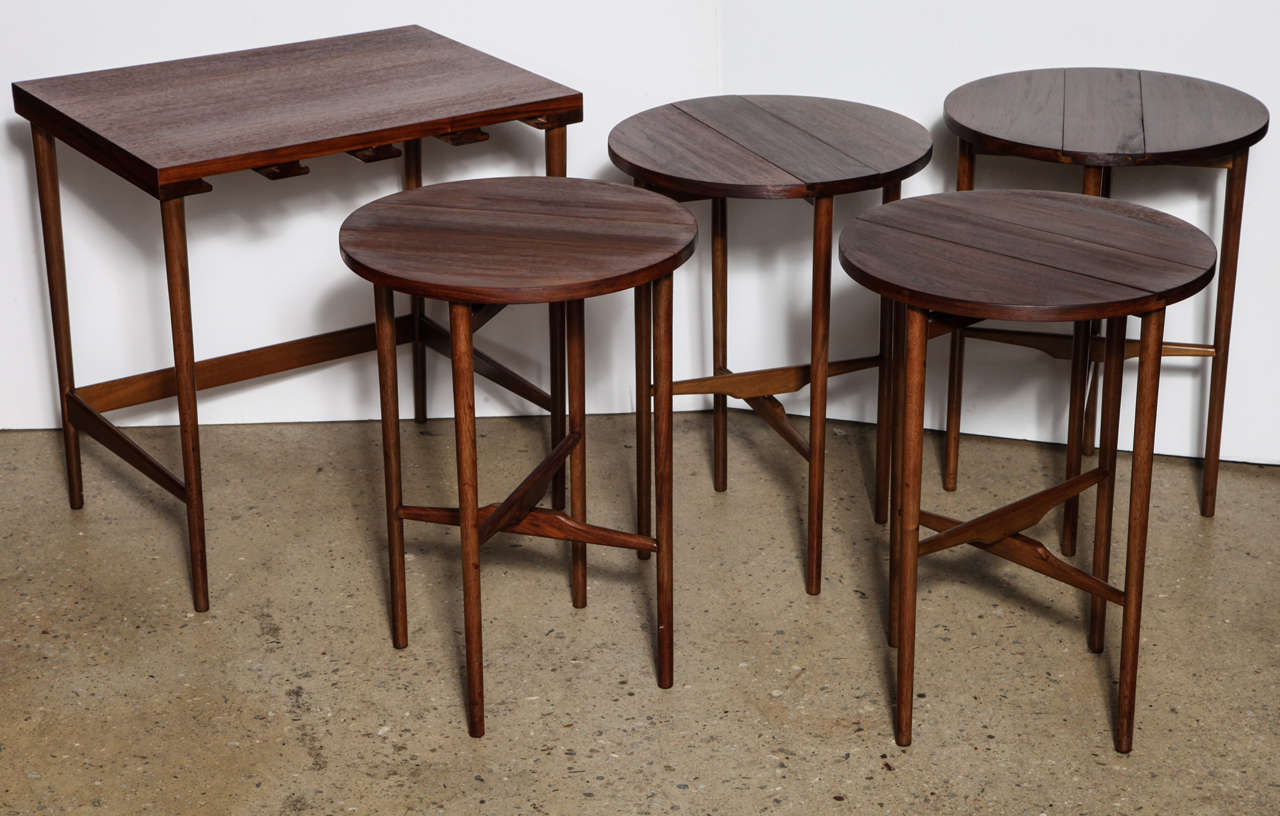 Bertha Schaefer Side Table with set of 4 Occasional Tables