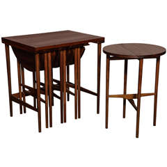 Vintage Bertha Schaefer Side Table with set of 4 Occasional Tables