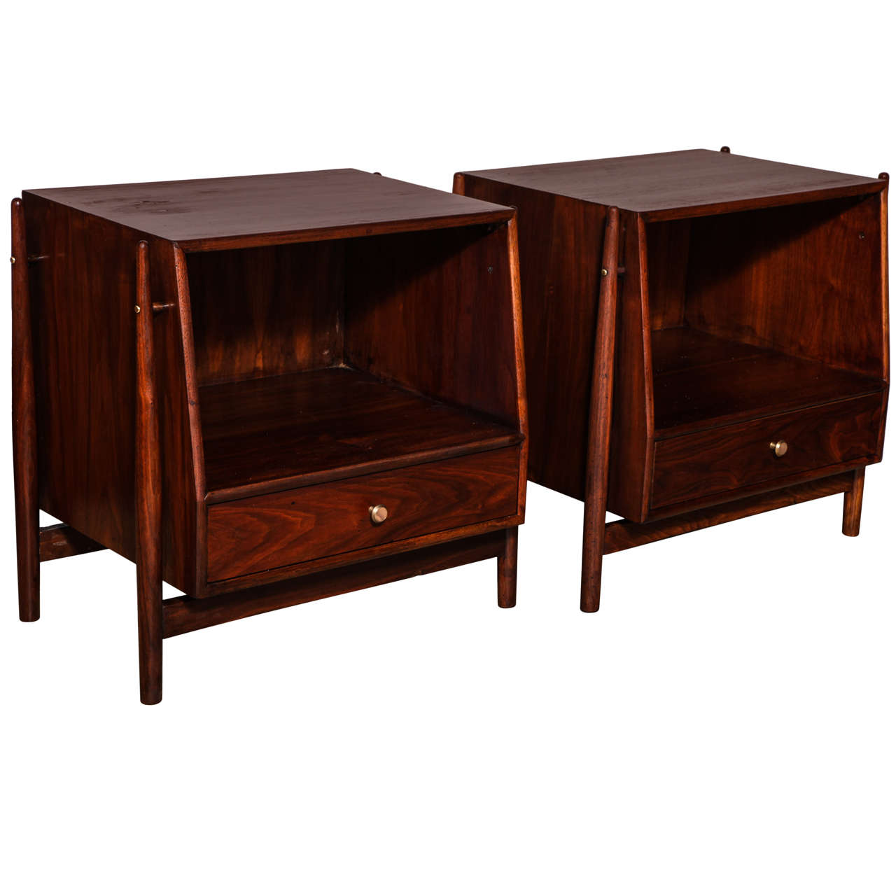 pair of Kipp Stewart Night Stands at 1stdibs