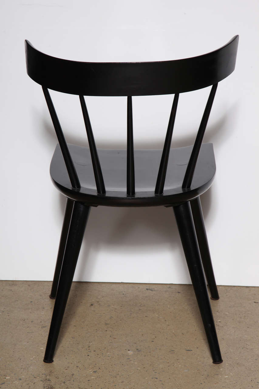 Mid-20th Century set of 4 Black Planner Group Chairs by Paul McCobb