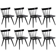 Retro set of 4 Black Planner Group Chairs by Paul McCobb