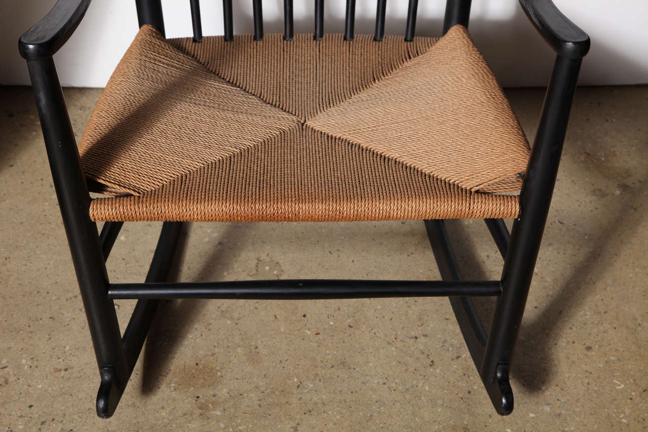 Mid-Century Modern Hans Wegner J16 Rocking Chair