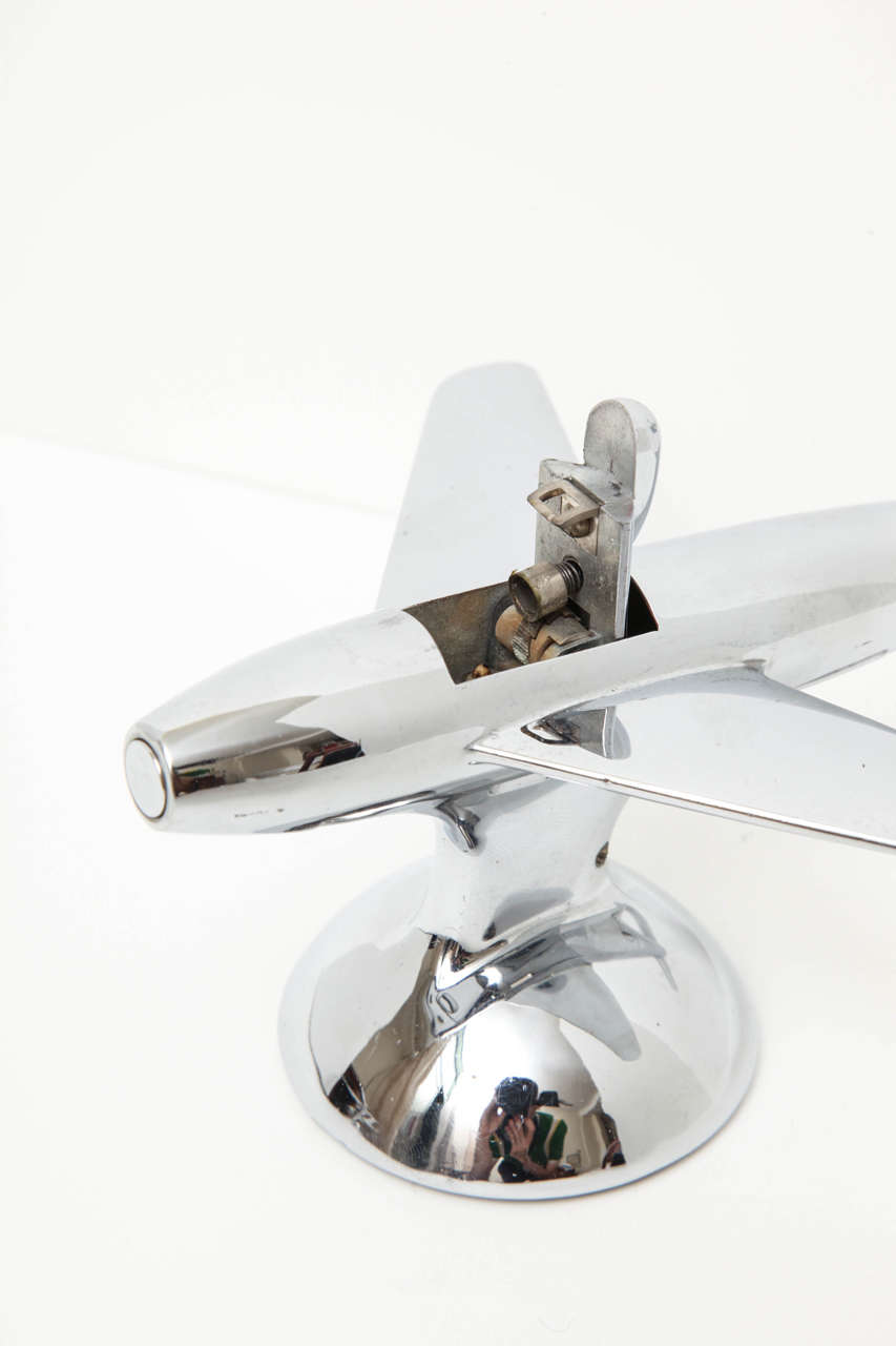 Mid-20th Century Dunhill Chrome Airplane Table Lighter