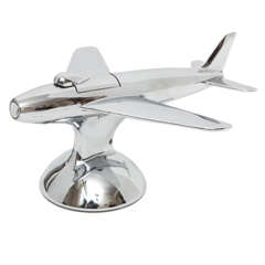 Vintage Dunhill Chrome Airplane Table Lighter