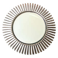 Retro Large Mirror Made of Aluminum Airplane Fan Blades