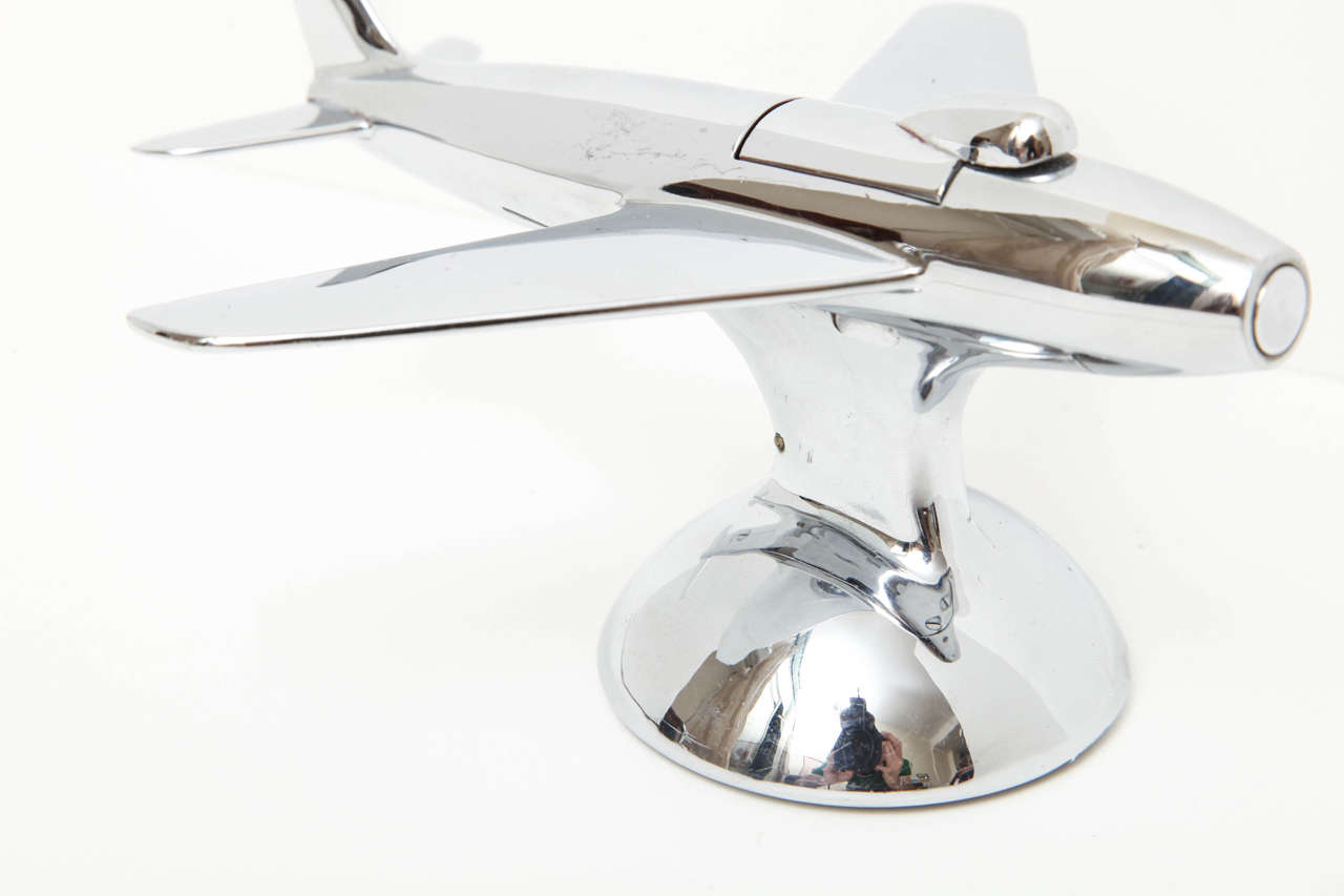 Dunhill Chrome Airplane Table Lighter at 1stdibs