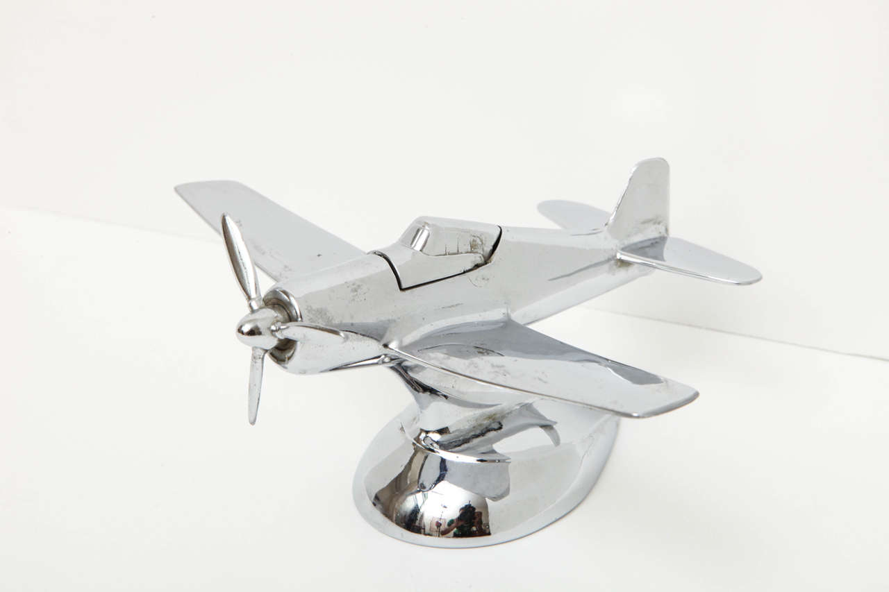 Chrome Airplane Lighter at 1stdibs