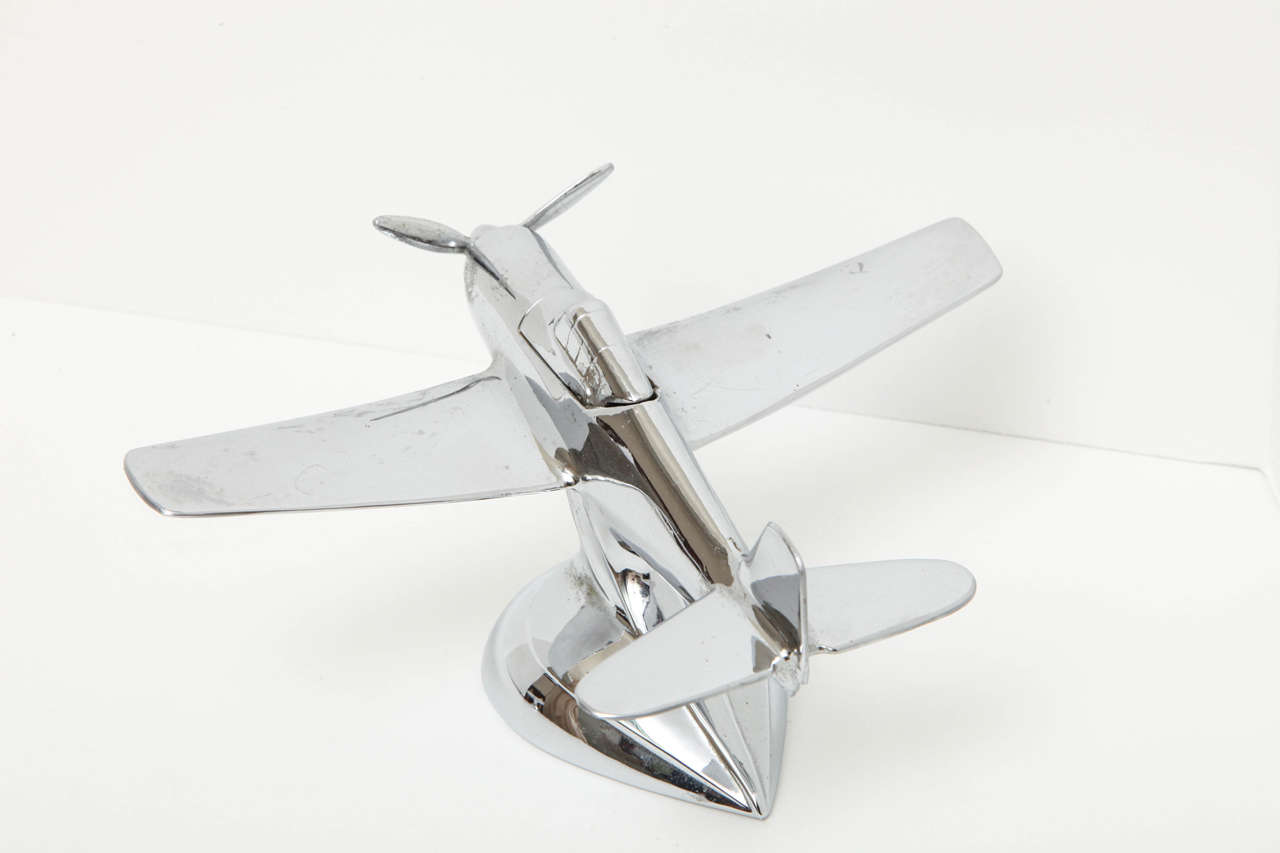 Chrome Airplane Lighter at 1stdibs
