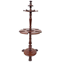 George IV Mahogany Boot and Crop Stand - Equestrian