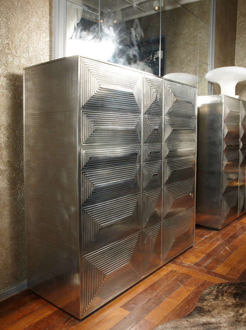 Contemporary Unique pair of cabinets by Erwan Boulloud