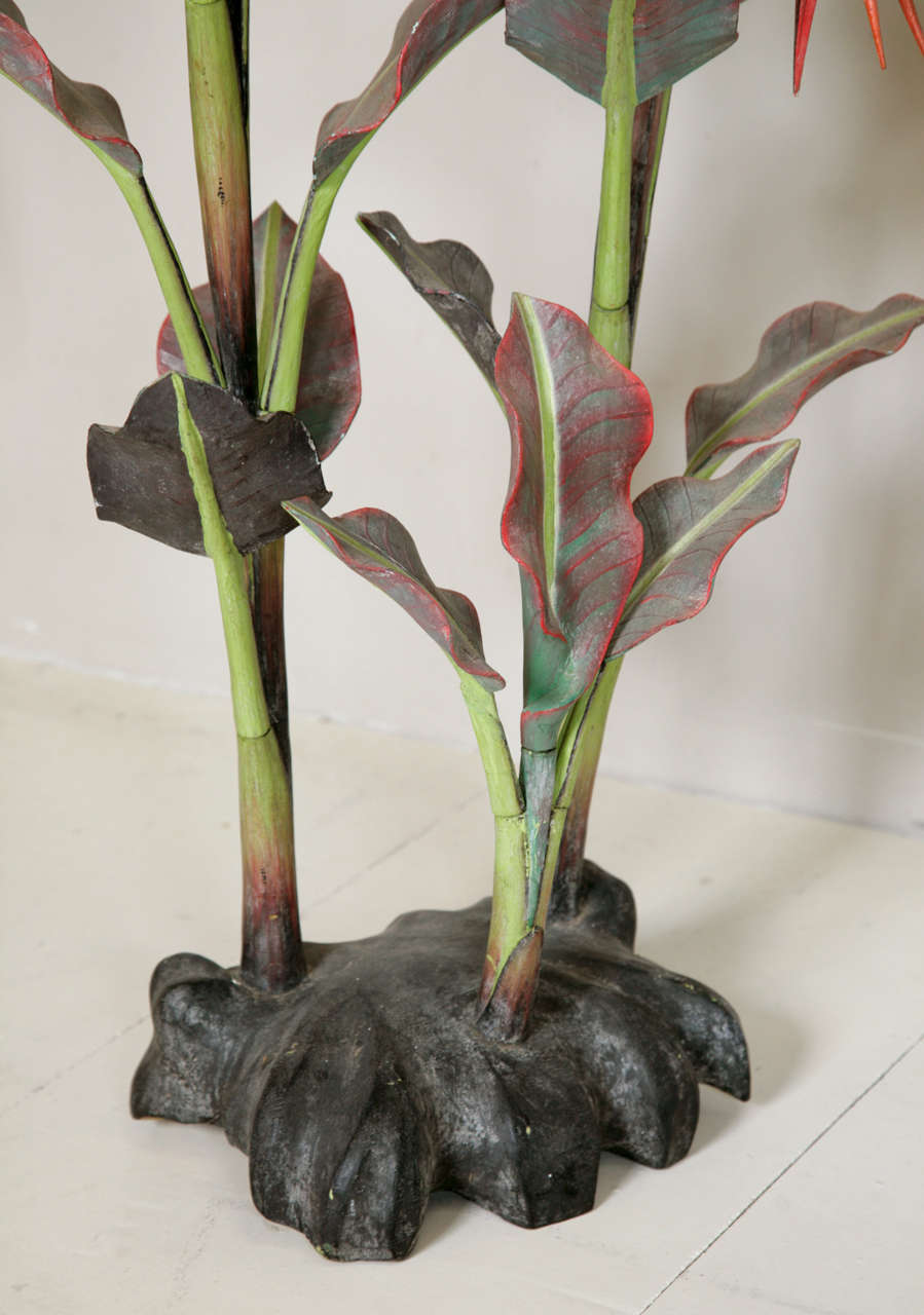 Set of 4 Amazing Decorative Wood Plants , C 1960's 4